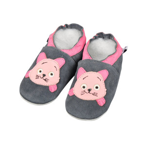 Baby Schuhe Kitty rosa-grau